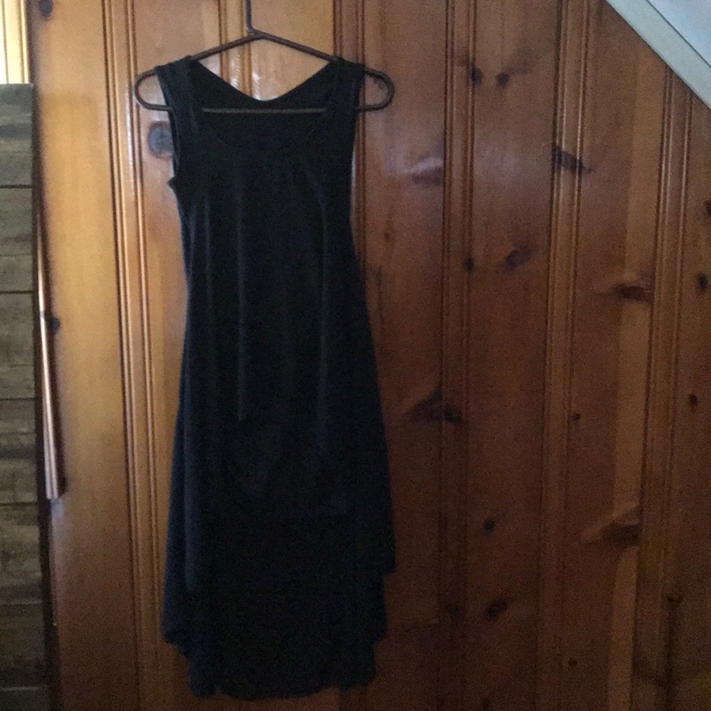 Black high low dress